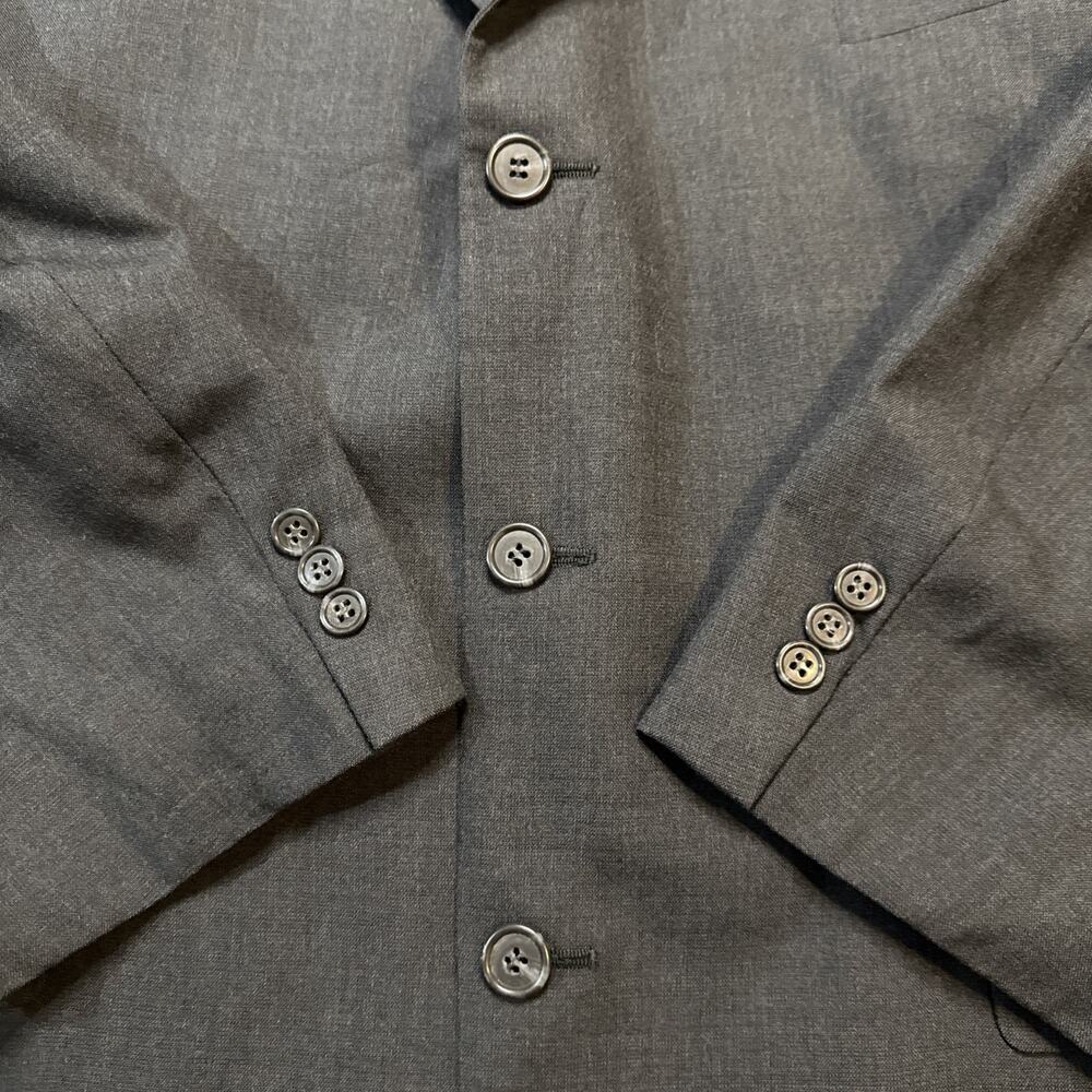 Brooks Brothers Brooksease Mens Charcoal Blazer 48R Wool USA Made 3 Button - Picture 3 of 14